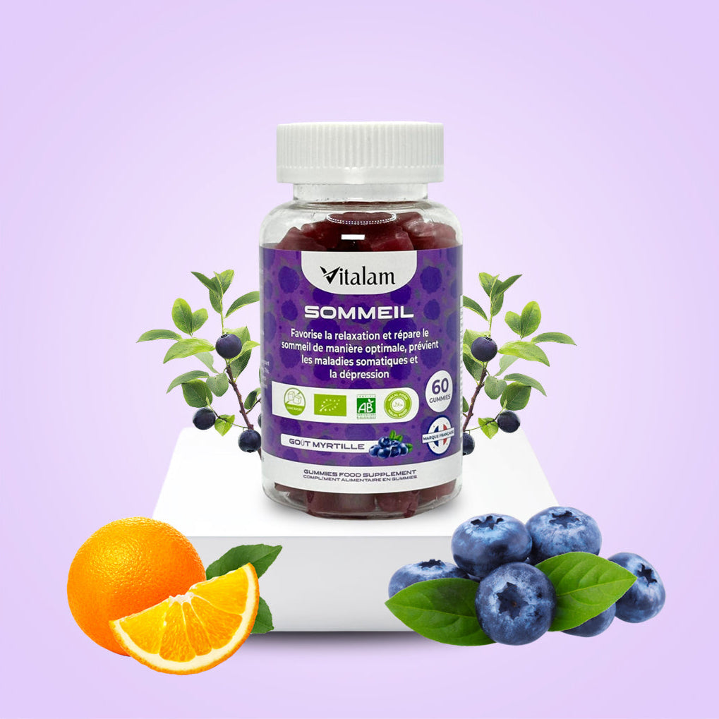 Gummies Sommeil – Alternative Naturelle aux Médicaments pour Dormir, Aide contre les Troubles du Sommeil et l'insomnie