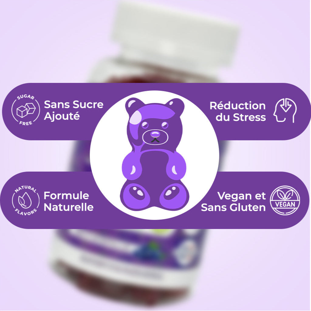 Gummies Sommeil – Alternative Naturelle aux Médicaments pour Dormir, Aide contre les Troubles du Sommeil et l'insomnie