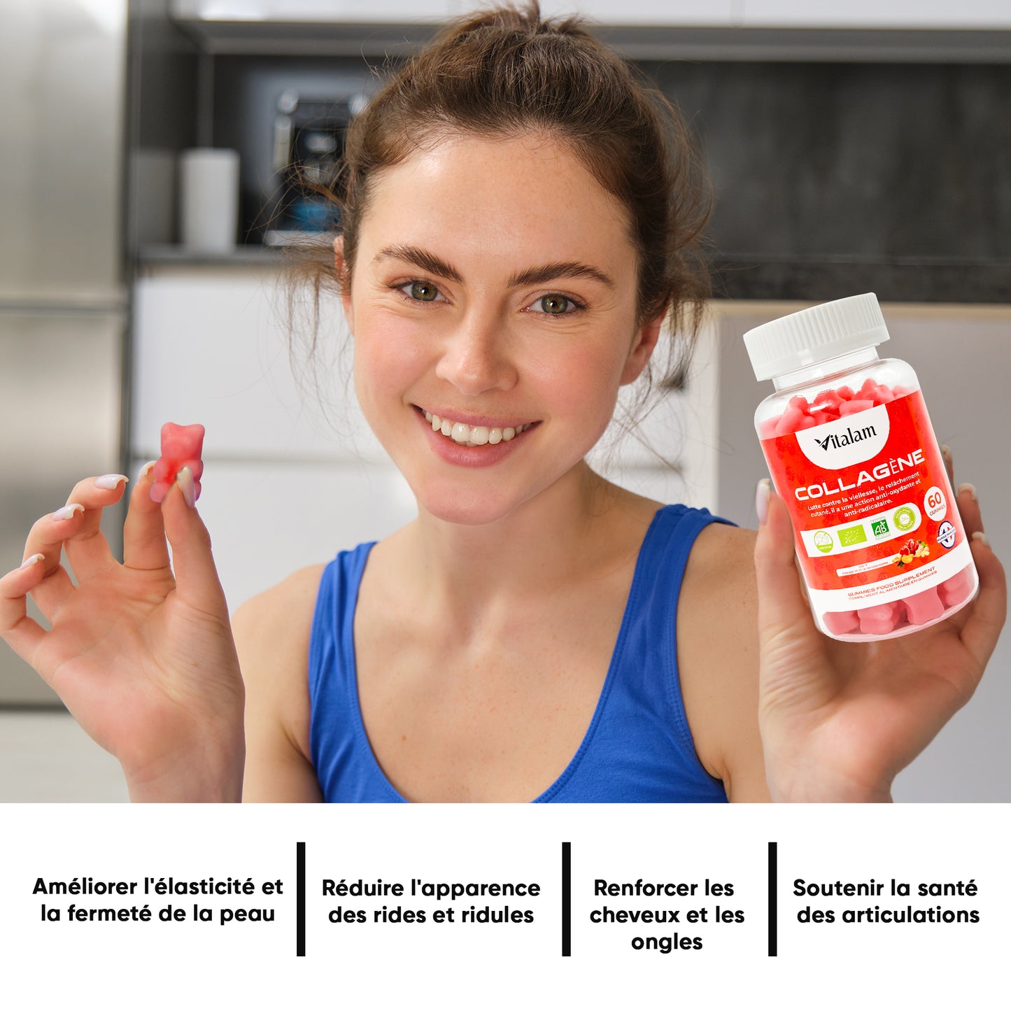 Collagen Gummies, Excellent for Skin, Bones, Nails and Hair