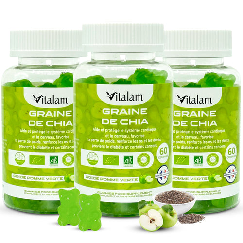 Chia Seed Gummies – Natural Slimming &amp; Weight Loss Gummies, Source of protein - fiber - OMEGA 3