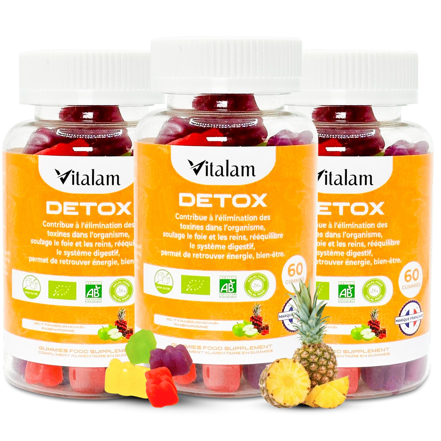 Turmeric Detox Gummies, Natural Digestion &amp; Elimination, Toxin Elimination