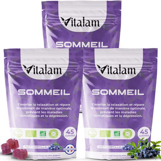 Cure Sommeil et Insomnie en 2 mois, Lot de 3 sachets - Gummies Sommeil