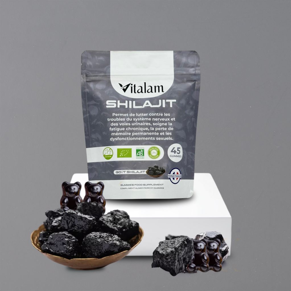 Gummies Shilajit Pur en Sachet, Shilajit Himalaya, Rajeunit et Boost l'énergie, Acide Fulvique, Énergie Boost et Soutien Immunitaire pour les hommes et les femmes, 100% Naturels