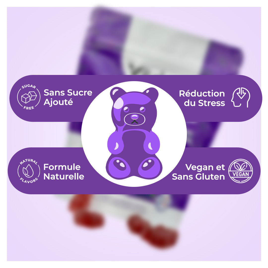 Gummies Sommeil en sachet – Alternative Naturelle aux Médicaments pour Dormir, Aide contre les Troubles du Sommeil et l'insomnie