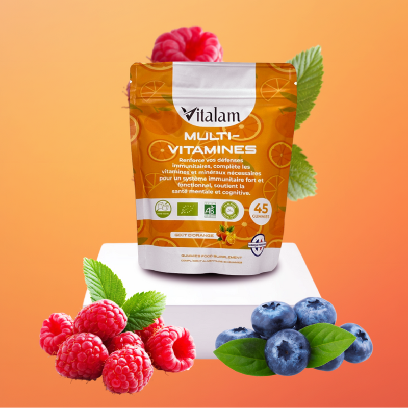 Gummies Multivitamines et Minéraux en sachet, Énergie Adulte & Enfant, Vitamines Minéraux Essentiels pour l'organisme