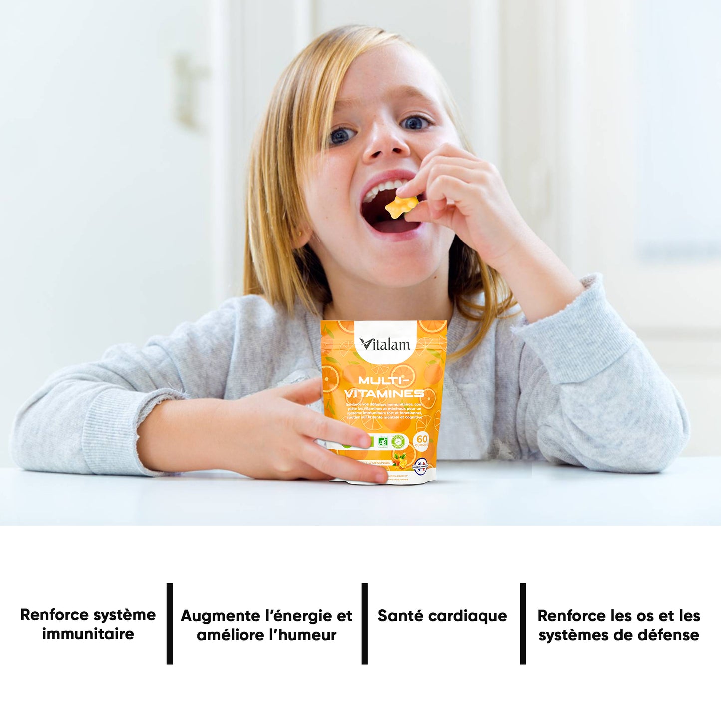 Multivitamin and Mineral Gummies in sachets, Energy for Adults and Children, Essential Vitamins and Minerals for the body