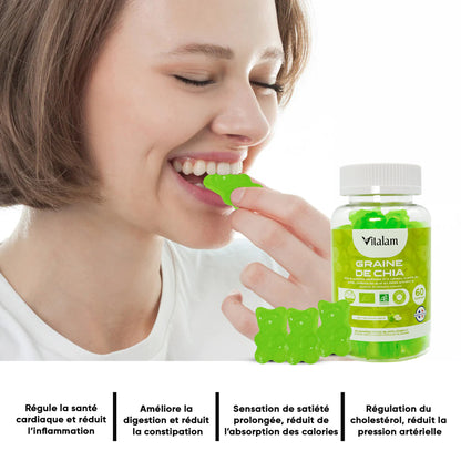 Chia Seed Gummies – Natural Slimming &amp; Weight Loss Gummies, Source of protein - fiber - OMEGA 3
