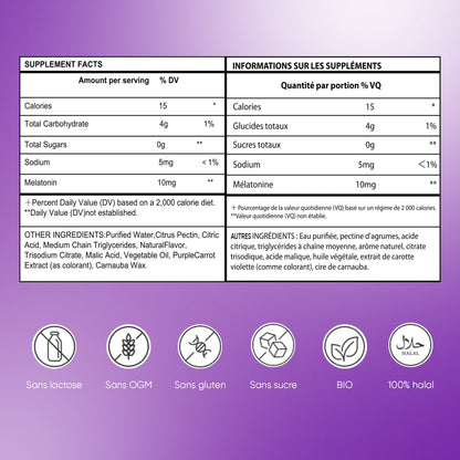 Gummies Sommeil en sachet – Alternative Naturelle aux Médicaments pour Dormir, Aide contre les Troubles du Sommeil et l'insomnie