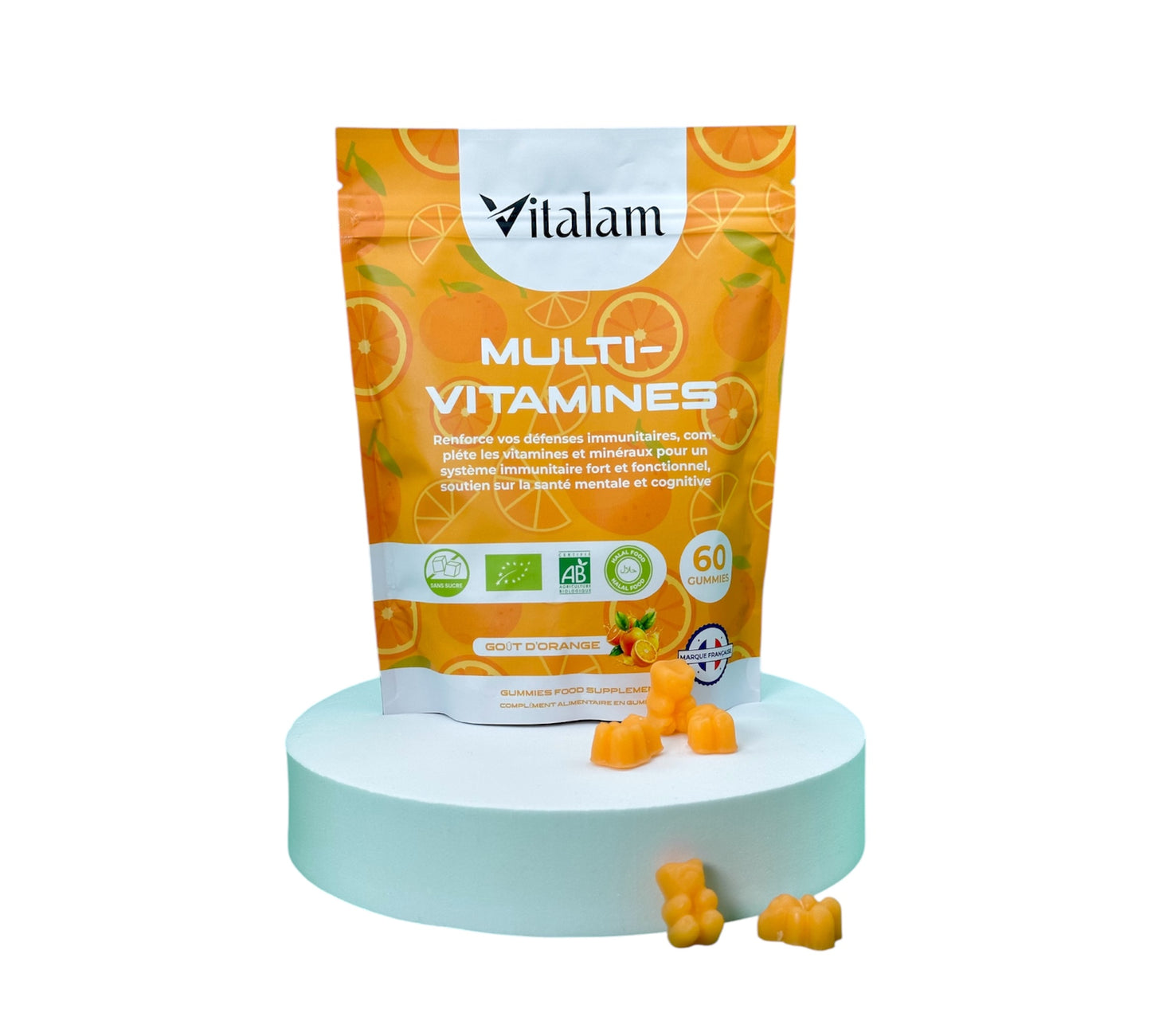 Multivitamin and Mineral Gummies in sachets, Energy for Adults and Children, Essential Vitamins and Minerals for the body