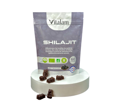 Gummies Shilajit Pur en Sachet, Shilajit Himalaya, Rajeunit et Boost l'énergie, Acide Fulvique, Énergie Boost et Soutien Immunitaire pour les hommes et les femmes, 100% Naturels