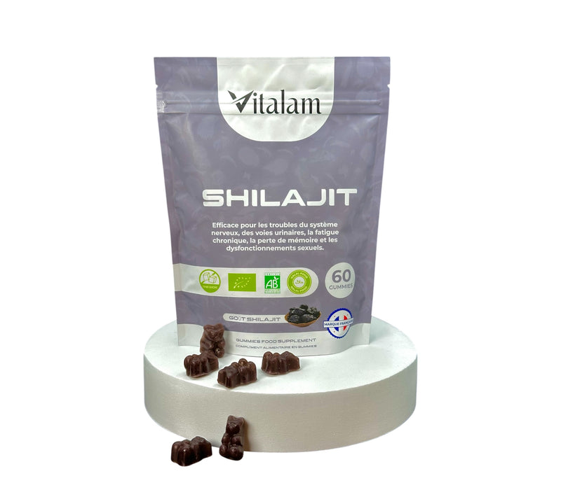 Gummies Shilajit Pure de l’Himalaya, Rajeunit et Boost l'énergie, En sachet