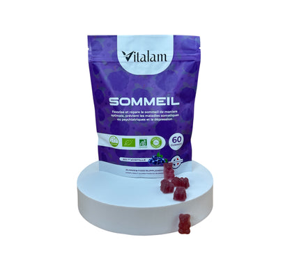 Gummies Sommeil en sachet – Alternative Naturelle aux Médicaments pour Dormir, Aide contre les Troubles du Sommeil et l'insomnie